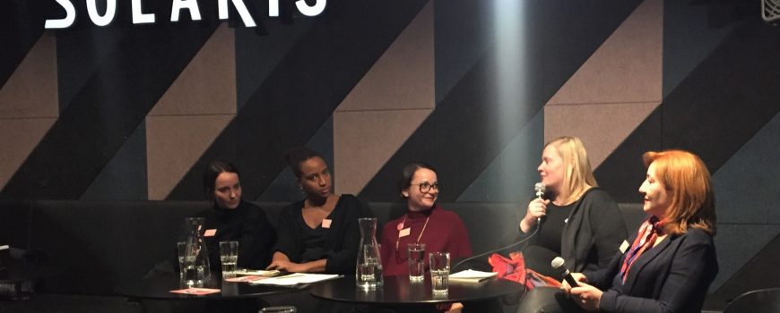 "Frauenfilm: Was soll das sein?" // L to R: Leni Gruber,  Djamila Grandits, Julia Pühringer, Beatrice Behn und 
Christa Auderlitzky