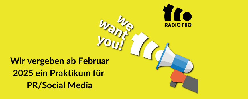 PR/Social Media Praktikum bei Radio FRO von Februar bis Juli 2025