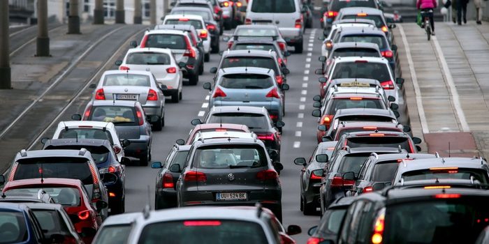 Nibelungenbrücke Stau Autos kommen auch vor