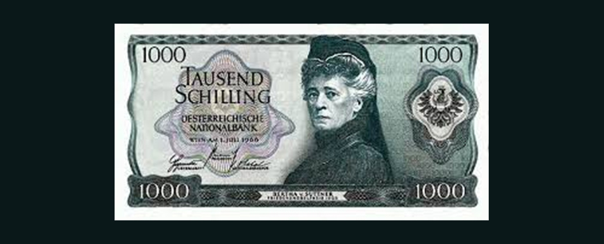 1000 Schilling Schein Bertha von Suttner